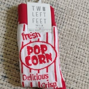 Popcorn Socks - Red and White